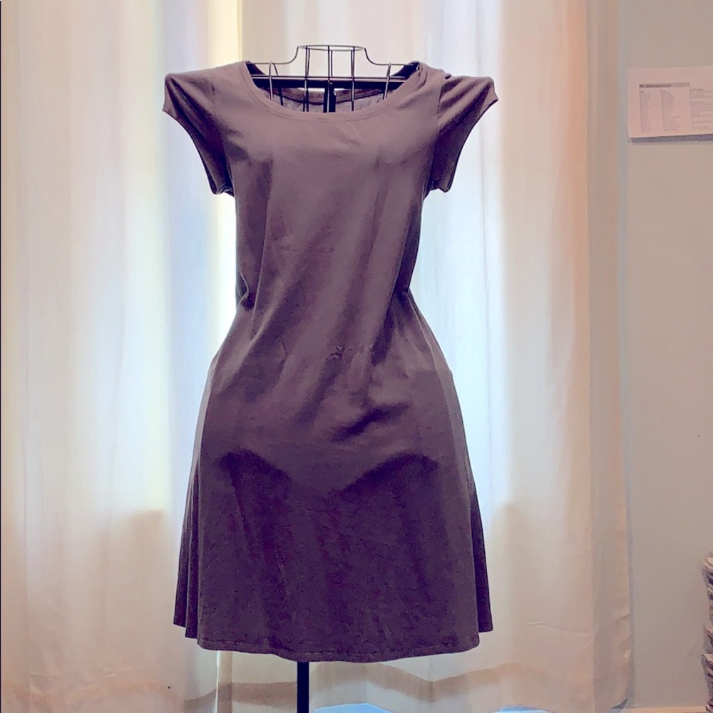 Eileen Fisher organic cotton steel blue dress